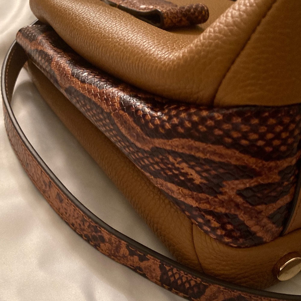 Michael Kors Rollins Python-Embossed Leather Satc… - image 6